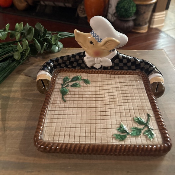 Department 56 Jam Bon Trivet Pig Hog Piglet Tray Cheese Plate Kitchen Decor - Picture 1 of 5